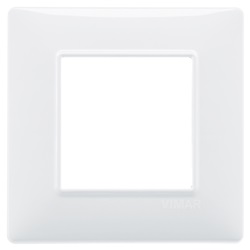 Placca a 2 Moduli bianco Plana 