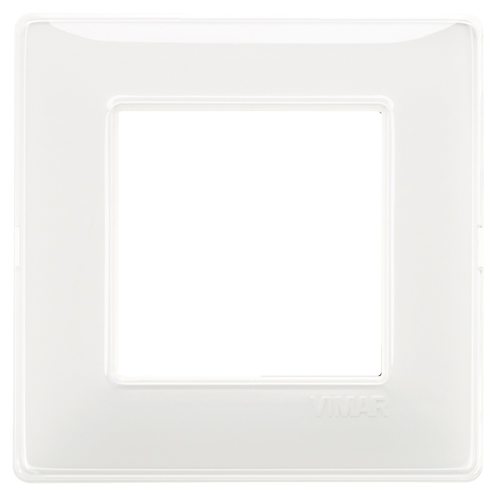 Placca 2 moduli tecnopolimero Reflex neve per impianti elettrici