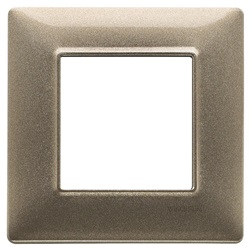 Placca 2M bronzo metallizzato Plana 
