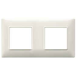 Placca 4M (2+2) int71 bianco granito Plana 