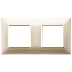 Placca 4M(2+2)int71champagne opaco Plana 