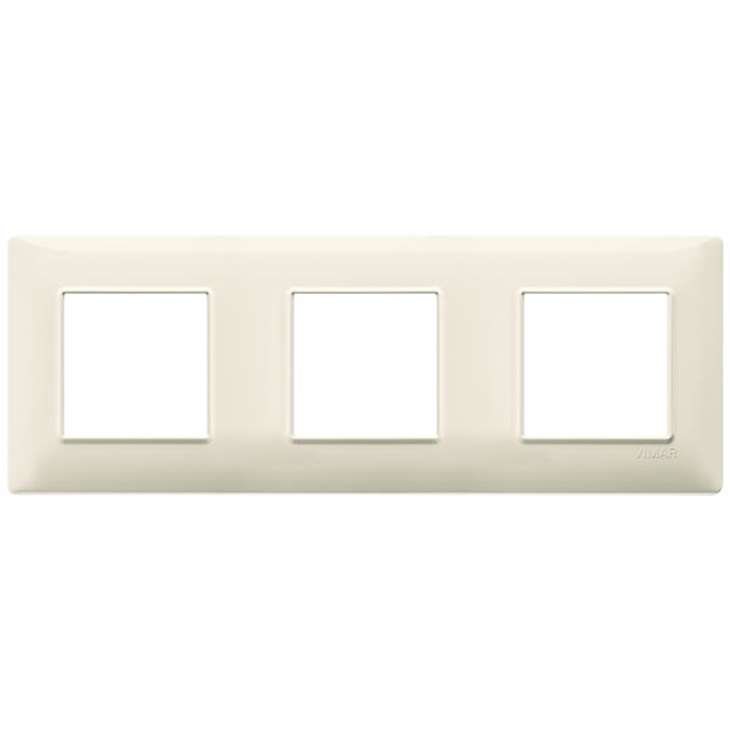 Placca 6M (2+2+2) int71 beige Plana 