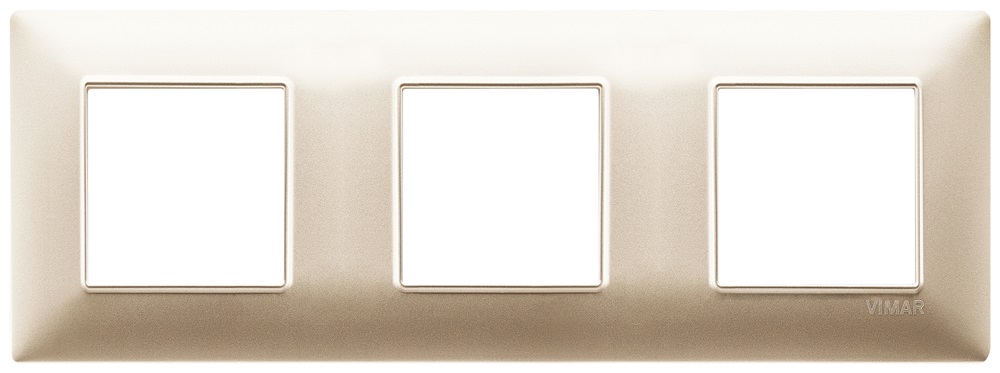 Placca 6M (2+2+2) int71champagne opaco Plana 