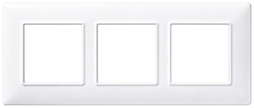 Placca 6M (2+2+2) int57 bianco Plana 