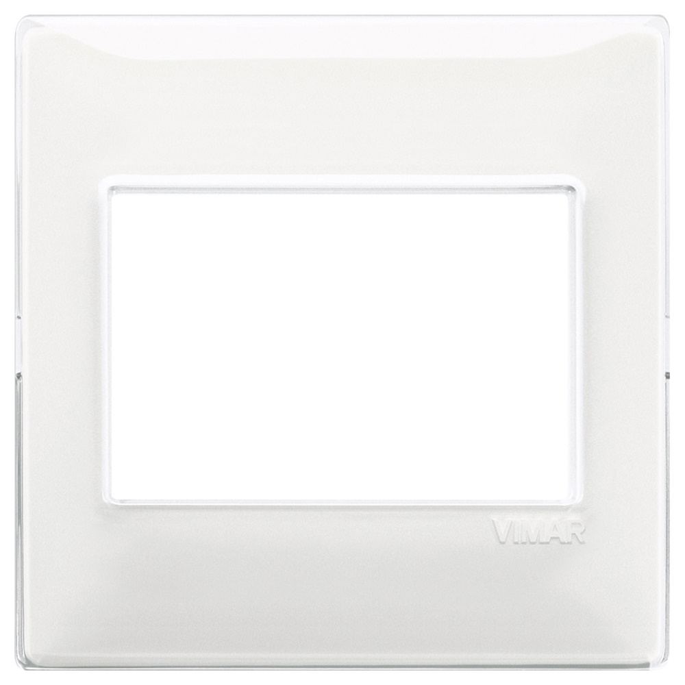 Placca 3 moduli tecnopolimero Reflex neve per impianti elettrici