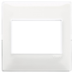 Placca 3 moduli tecnopolimero Reflex neve per impianti elettrici