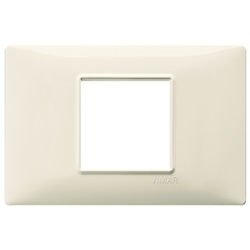 Placca 2M centrali beige Plana 