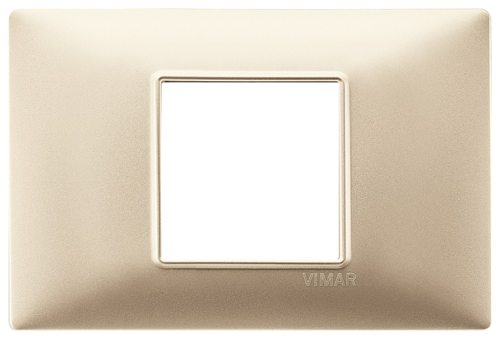 Placca 2M centrali champagne opaco Plana 