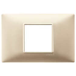 Placca 2M centrali champagne opaco Plana 