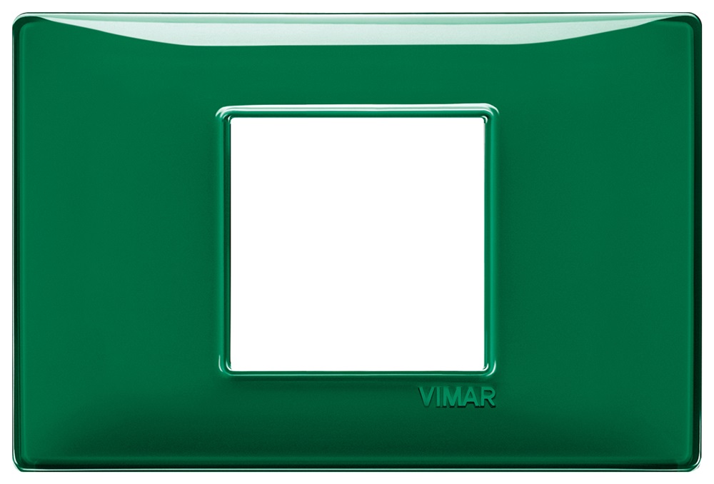 Placca 2M centrali Reflex smeraldo Plana 
