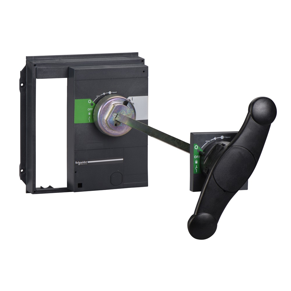 Manovra rinviata nera impugnatura girevole anteriore per dispositivi Compact NS630b-1600 isolamento IP55 IK08 blocco lucchetti