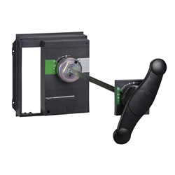 Manovra rinviata nera impugnatura girevole anteriore per dispositivi Compact NS630b-1600 isolamento IP55 IK08 blocco lucchetti