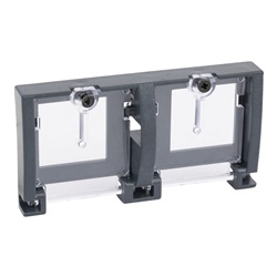 Dispositivo blocco pulsanti con copertura trasparente per interruttori Compact NS e Masterpact NT