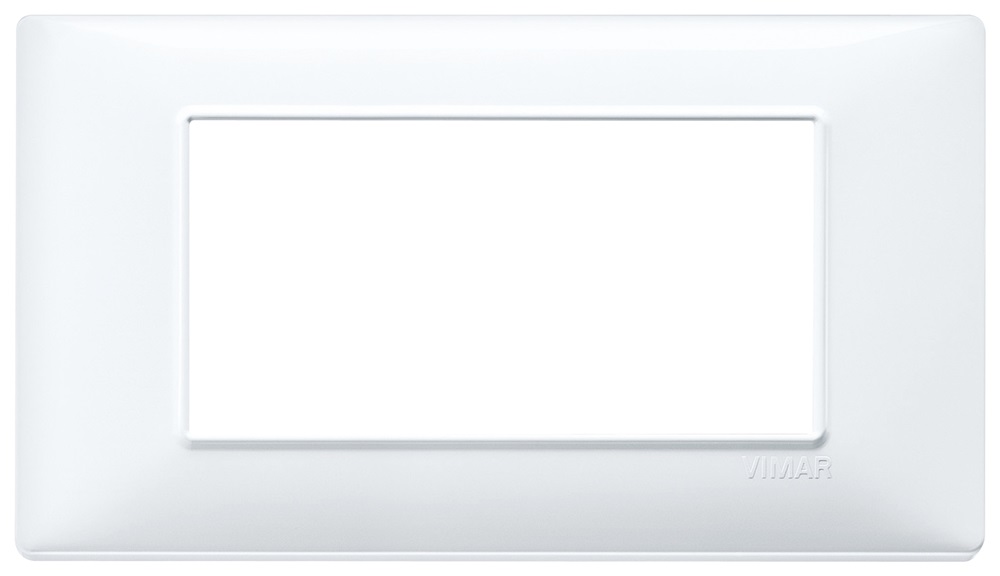 Placca a 4 Moduli bianco Plana 