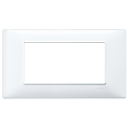 Placca a 4 Moduli bianco Plana 