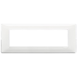 Placca 7 moduli tecnopolimero Reflex neve per impianti elettrici