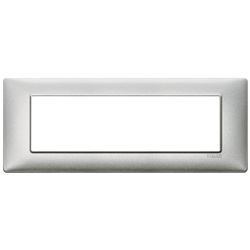 Placca 7M argento metallizzato Plana 