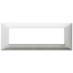 Placca 7M alluminio spazzolato Plana 