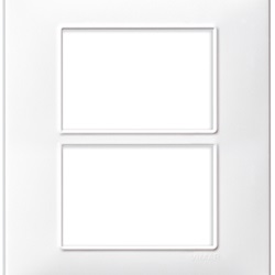 Placca 6M (3+3) bianco Plana 