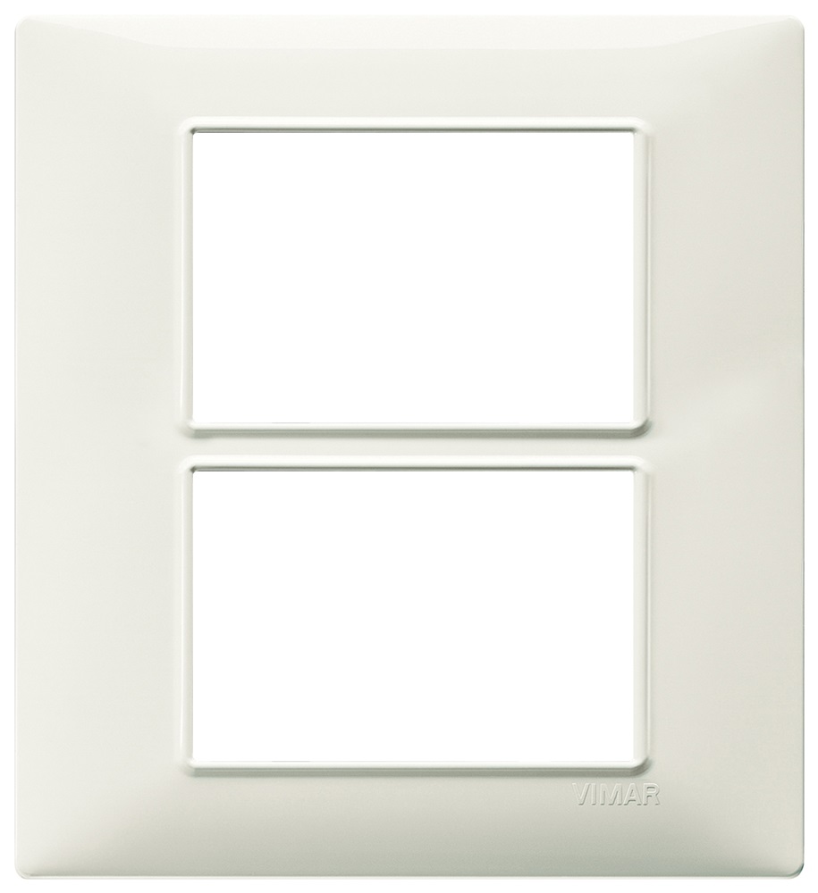 Placca 6M (3+3) avorio Plana 