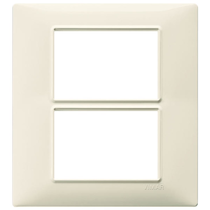 Placca 6M (3+3) beige Plana 