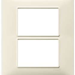 Placca 6M (3+3) beige Plana 