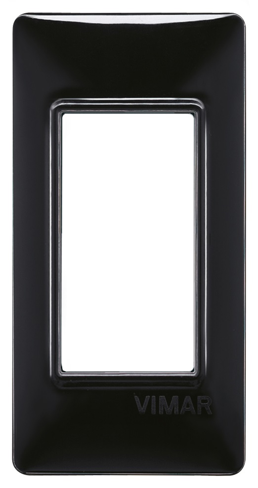 Placca 1M pannelli nero Plana 