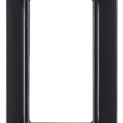 Placca 1 modulo tecnopolimero nero per pannelli elettrici
