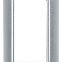 Placca 1M pannelli argento opaco Plana 
