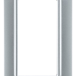 Placca 1 modulo tecnopolimero argento opaco per pannelli elettrici