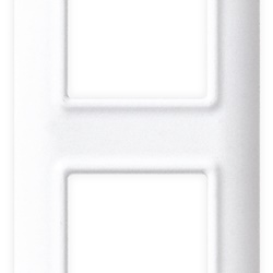 Placca 2 moduli tecnopolimero bianco per pannelli elettrici