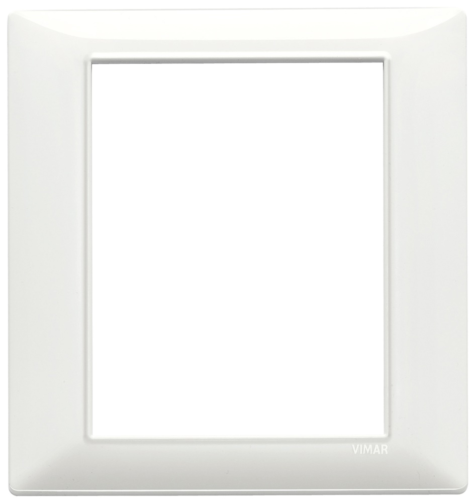 Placca 8 moduli bianco tecnopolimero per installazioni elettriche