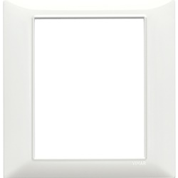 Placca 8 moduli bianco tecnopolimero per installazioni elettriche