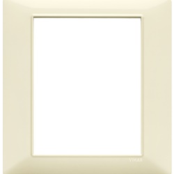 Placca 8 moduli tecnopolimero beige per installazioni elettriche standard