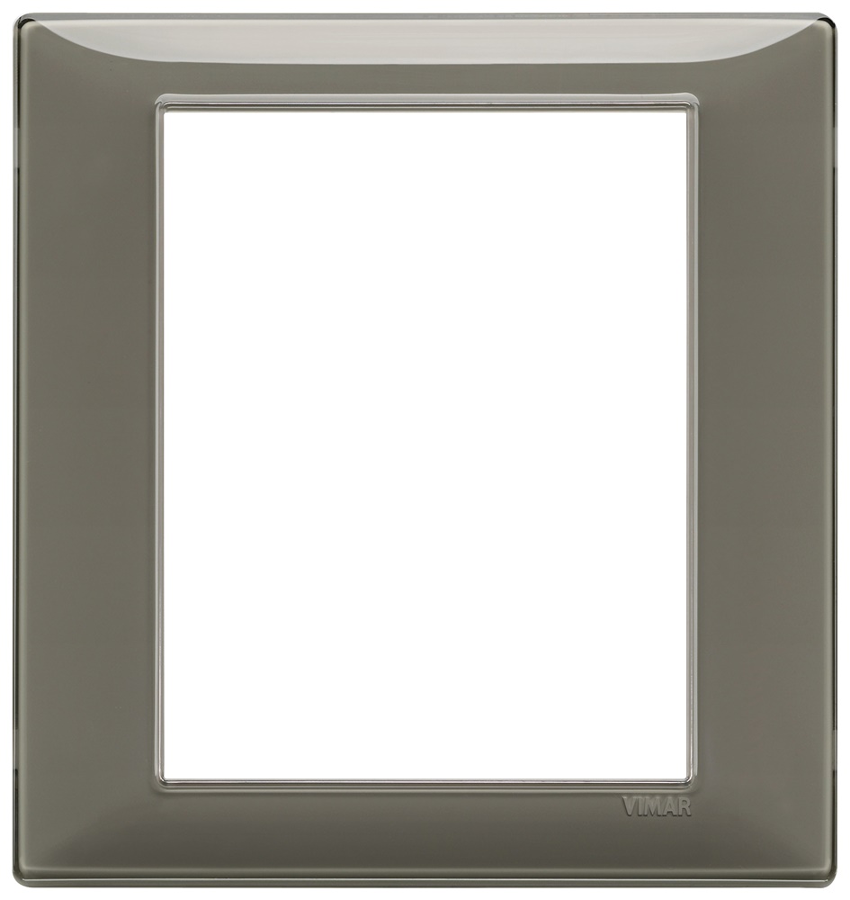 Placca 8 moduli tecnopolimero Reflex colore cenere per installazioni elettriche