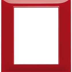 Placca 8 moduli tecnopolimero Reflex rubino per impianti elettrici