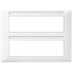 Placca 14 moduli tecnopolimero bianco per installazioni elettriche