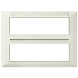 Placca 14 moduli tecnopolimero avorio per installazioni elettriche