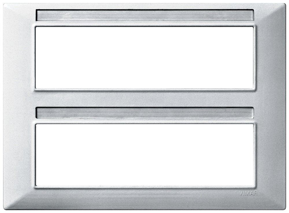 Placca 14M argento opaco Plana 