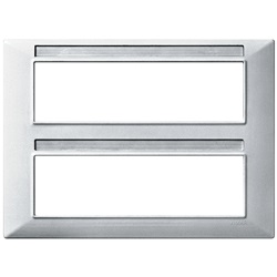 Placca 14M argento opaco Plana 