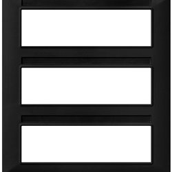 Placca 21 moduli tecnopolimero nero per installazioni elettriche