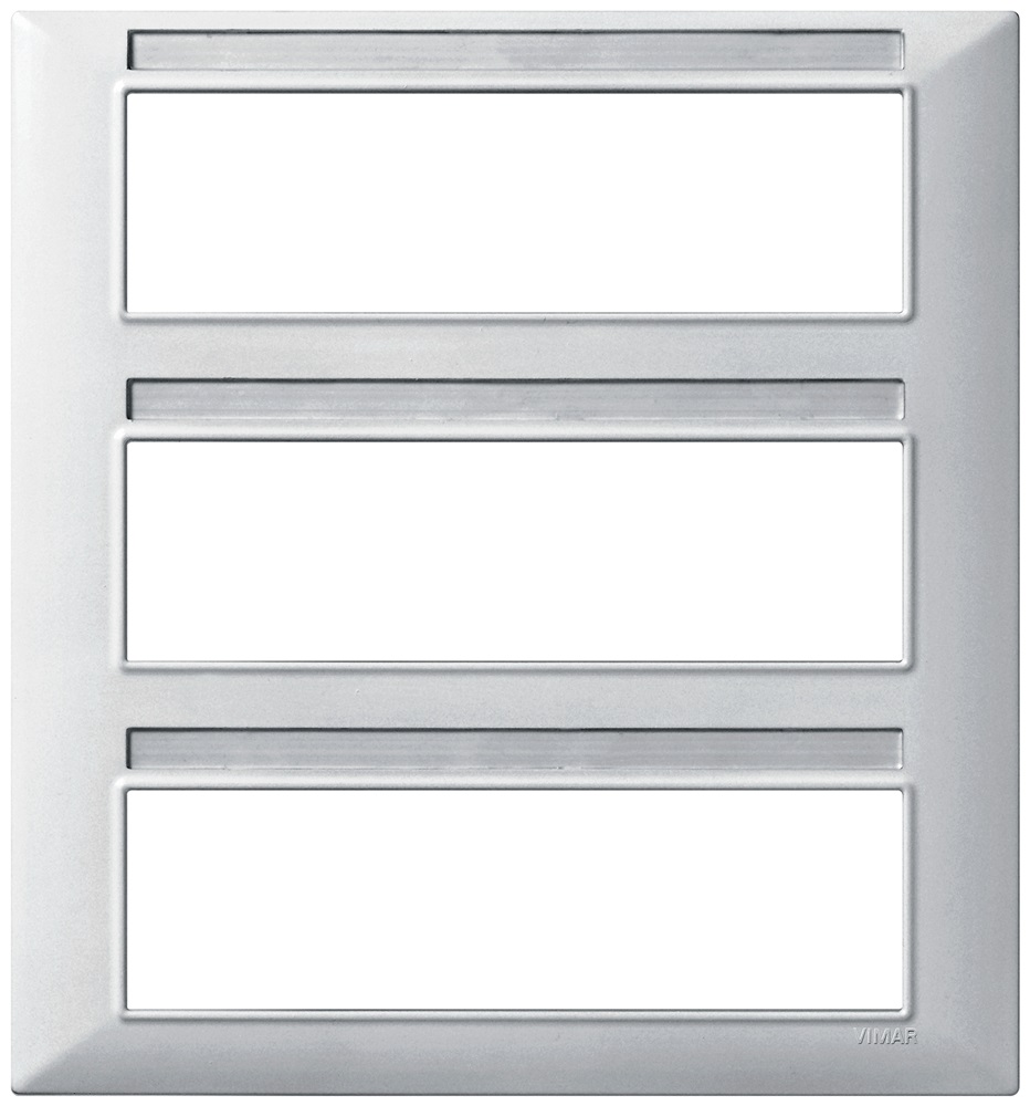 Placca 21M argento opaco Plana 