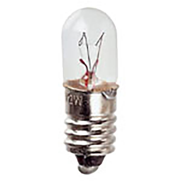 Lampada incand.E10 10x28mm 24V 2W bianco Plana 