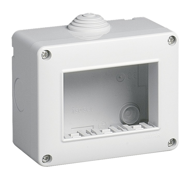 Contenitore da parete IP40 3 moduli Eikon Arké Plana per installazioni elettriche