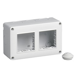 Contenitore IP40 4 moduli 2x2 parete per Eikon Arké Plana orizzontale verticale