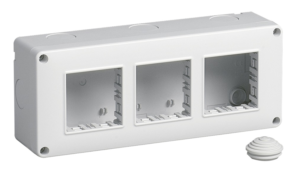Contenitore IP40 6 moduli 2x3 per parete Eikon Arké Plana agganciabile orizzontale verticale
