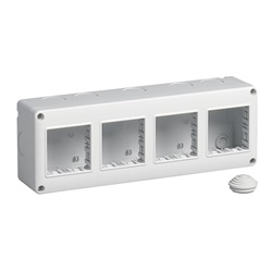 Contenitore IP40 8 moduli 2x4 per apparecchi Eikon Arké Plana montaggio parete