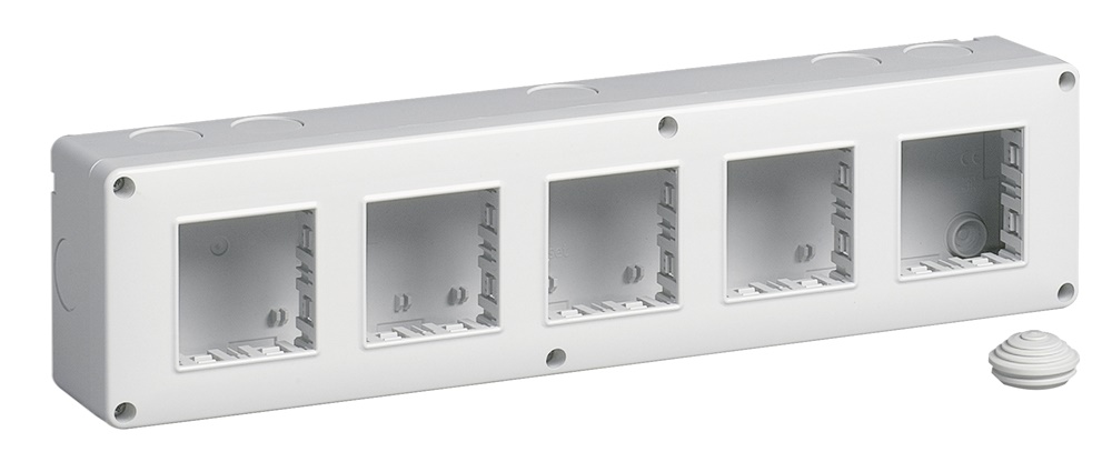 Contenitore da parete IP40 10 moduli Eikon Arké Plana orizzontale verticale