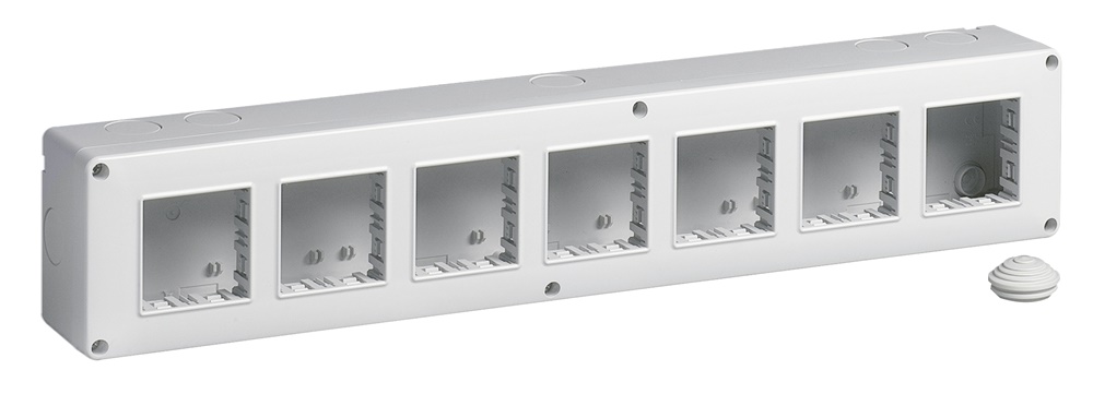Contenitore da parete IP40 14 moduli Eikon Arké Plana orizzontale verticale