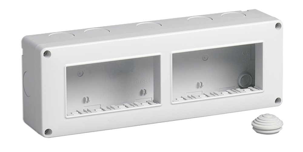Contenitore IP40 8 moduli parete orizzontale Eikon Arké Plana